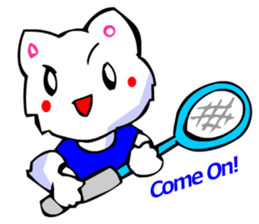 Commonly Used Word T-Shirt Wearing Cat 5 sticker #2742151