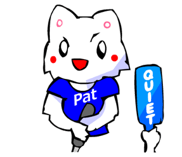 Commonly Used Word T-Shirt Wearing Cat 5 sticker #2742161