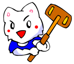 Commonly Used Word T-Shirt Wearing Cat 5 sticker #2742164