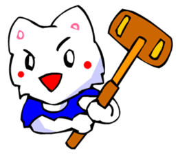 Commonly Used Word T-Shirt Wearing Cat 5 sticker #2742164