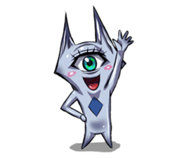 The alien having eyelashes(Male) sticker #2742331