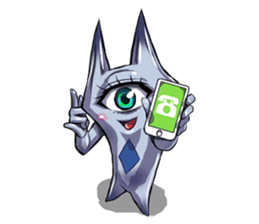 The alien having eyelashes(Male) sticker #2742336