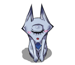 The alien having eyelashes(Male) sticker #2742343