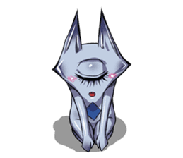 The alien having eyelashes(Male) sticker #2742343