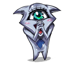 The alien having eyelashes(Male) sticker #2742351