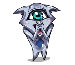 The alien having eyelashes(Male) sticker #2742351