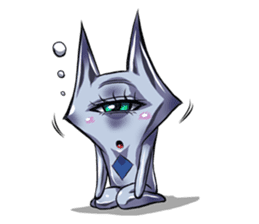 The alien having eyelashes(Male) sticker #2742356