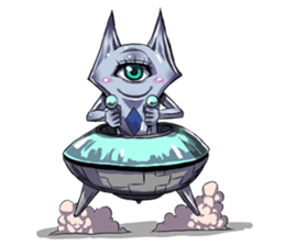 The alien having eyelashes(Male) sticker #2742359