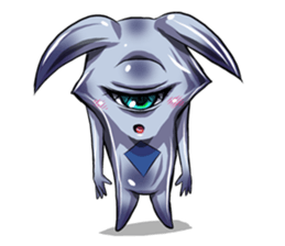 The alien having eyelashes(Male) sticker #2742360