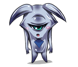 The alien having eyelashes(Male) sticker #2742360