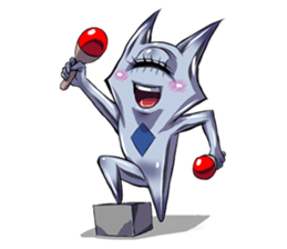 The alien having eyelashes(Male) sticker #2742366