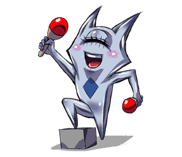 The alien having eyelashes(Male) sticker #2742366