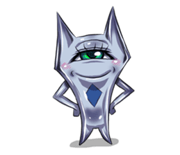 The alien having eyelashes(Male) sticker #2742368