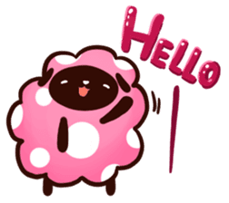 Polka dots Sheep sticker #2742902