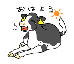 Stamp of cow sticker #2743891