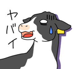 Stamp of cow sticker #2743913