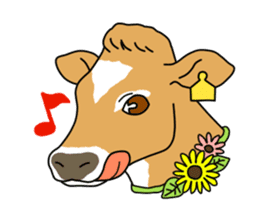Stamp of cow sticker #2743917