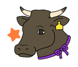 Stamp of cow sticker #2743918