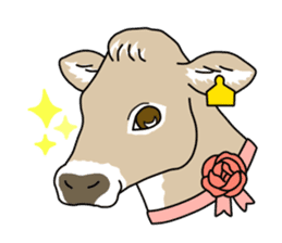 Stamp of cow sticker #2743919