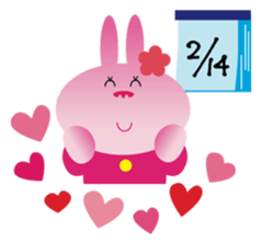 Valentine's day of "The Lady Rabbit" sticker #2744668