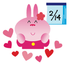 Valentine's day of "The Lady Rabbit" sticker #2744668