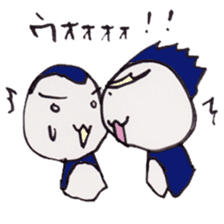 Cute emotional penguins sticker #2745148