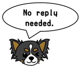 black&white Long Coat Chihuahua(English) sticker #2745587