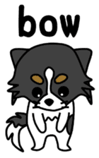 black&white Long Coat Chihuahua(English) sticker #2745589