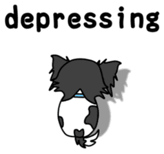 black&white Long Coat Chihuahua(English) sticker #2745597