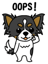 black&white Long Coat Chihuahua(English) sticker #2745605