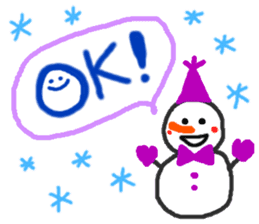 The snow man sticker sticker #2746441