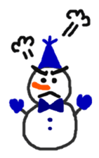 The snow man sticker sticker #2746450
