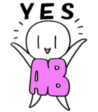 Blood type AB sticker sticker #2747259