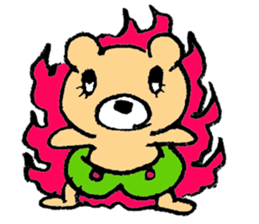 The bear which is wearing green trousers sticker #2747520
