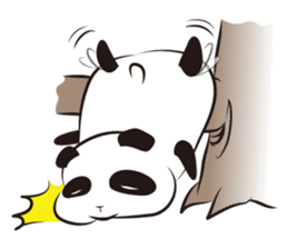 Knit panda sticker #2749055
