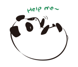 Knit panda sticker #2749056