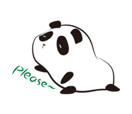 Knit panda sticker #2749057