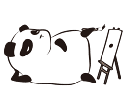 Knit panda sticker #2749062