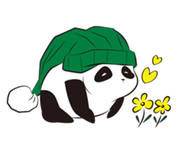 Knit panda sticker #2749077
