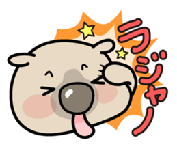 Carefree life of a loose cute wombat. sticker #2749364