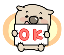 Carefree life of a loose cute wombat. sticker #2749365