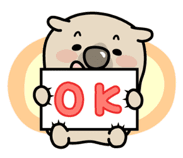 Carefree life of a loose cute wombat. sticker #2749365
