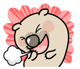 Carefree life of a loose cute wombat. sticker #2749370