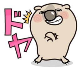 Carefree life of a loose cute wombat. sticker #2749371