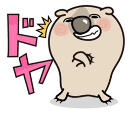 Carefree life of a loose cute wombat. sticker #2749371