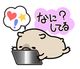 Carefree life of a loose cute wombat. sticker #2749373