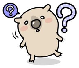 Carefree life of a loose cute wombat. sticker #2749376