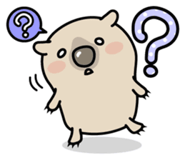 Carefree life of a loose cute wombat. sticker #2749376