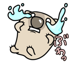 Carefree life of a loose cute wombat. sticker #2749378