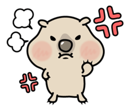Carefree life of a loose cute wombat. sticker #2749379